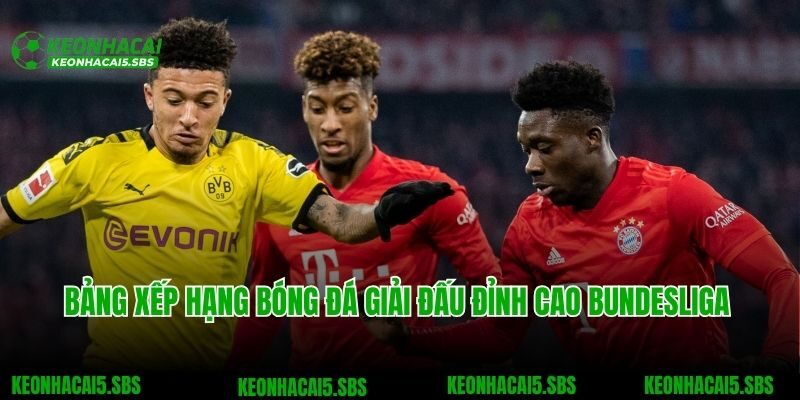 Bảng xếp hạng bóng đá giải đấu đỉnh cao Bundesliga