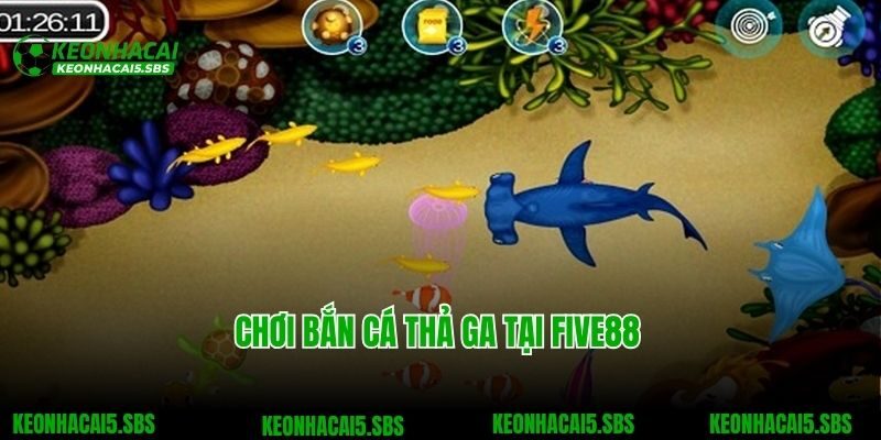Chơi bắn cá thả ga tại Five88