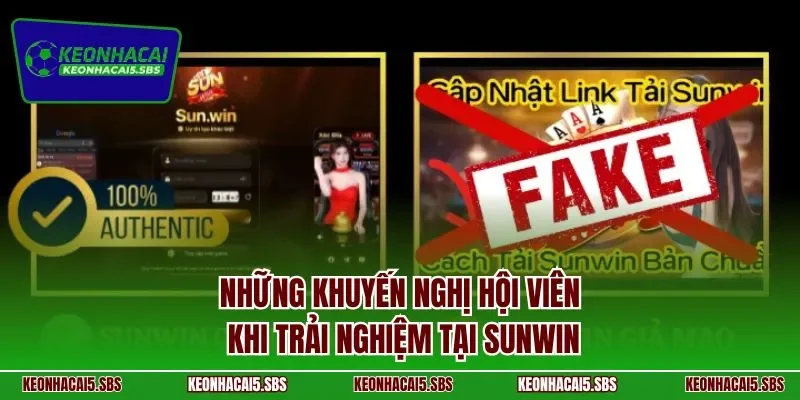 Những khuyến nghị hội viên khi trải nghiệm tại SUNWIN